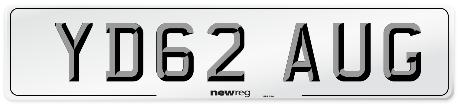 YD62 AUG Number Plate from New Reg